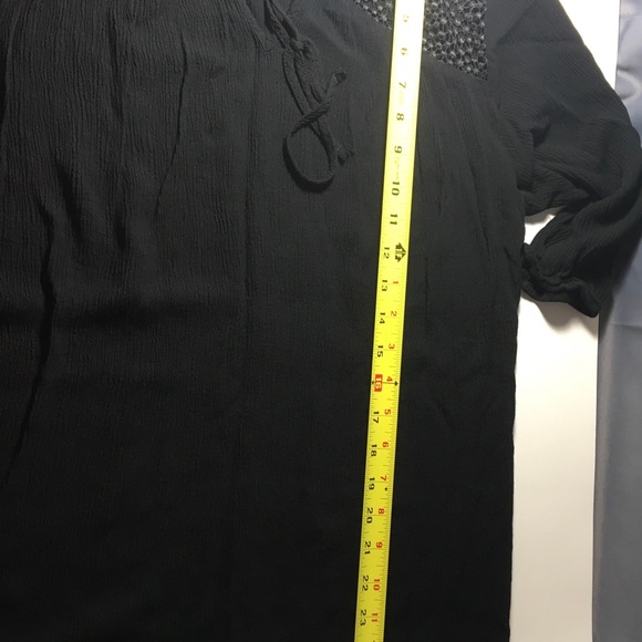 H&M Womens Black Tops, 3/4 Sleeve Size 6 - Picture 6 of 7